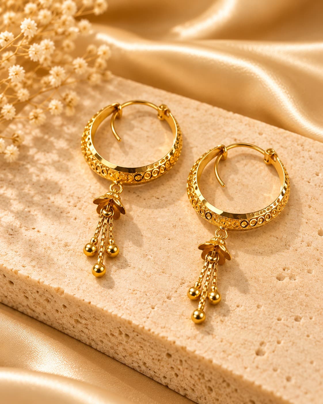 Traditional Gold Bali Earrings