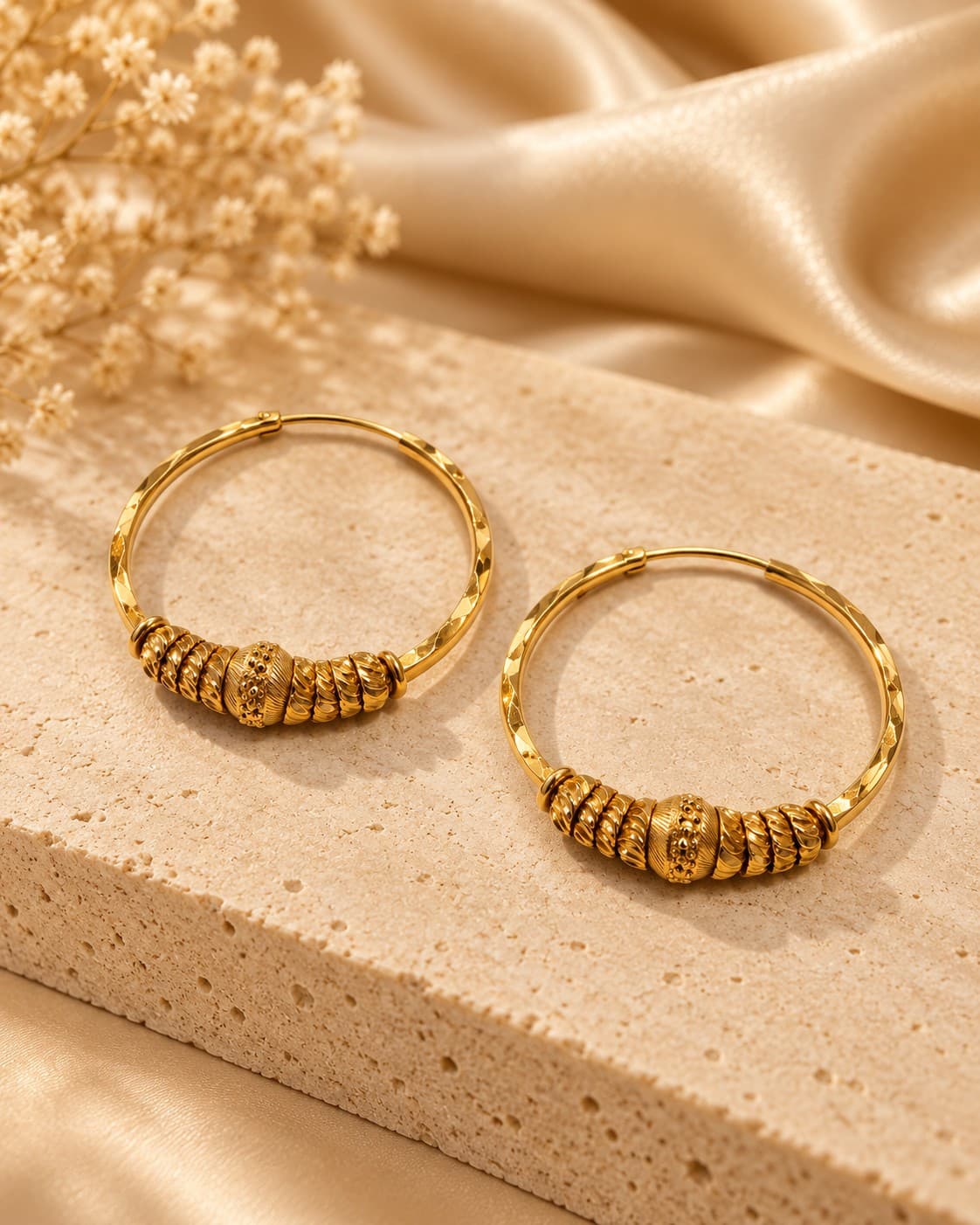 Elegant Gold Bali Earrings