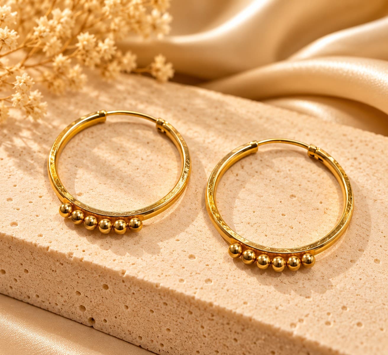 Elegant Gold Bali Earrings