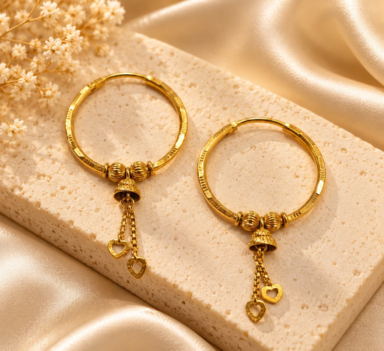 Elegant Gold Bali Earrings