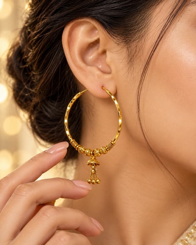 Gold Bali with Hanging Motifs thumbnail 2