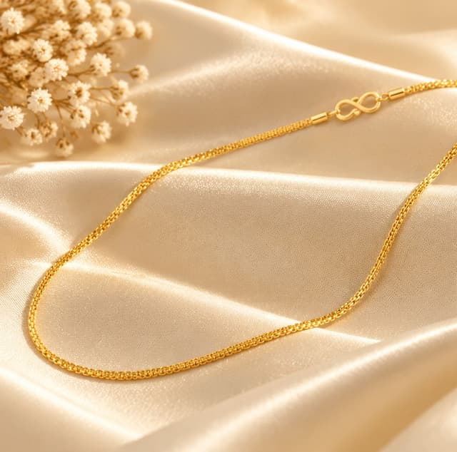 Elegant Gold Unisex Emerald Chain thumbnail 1