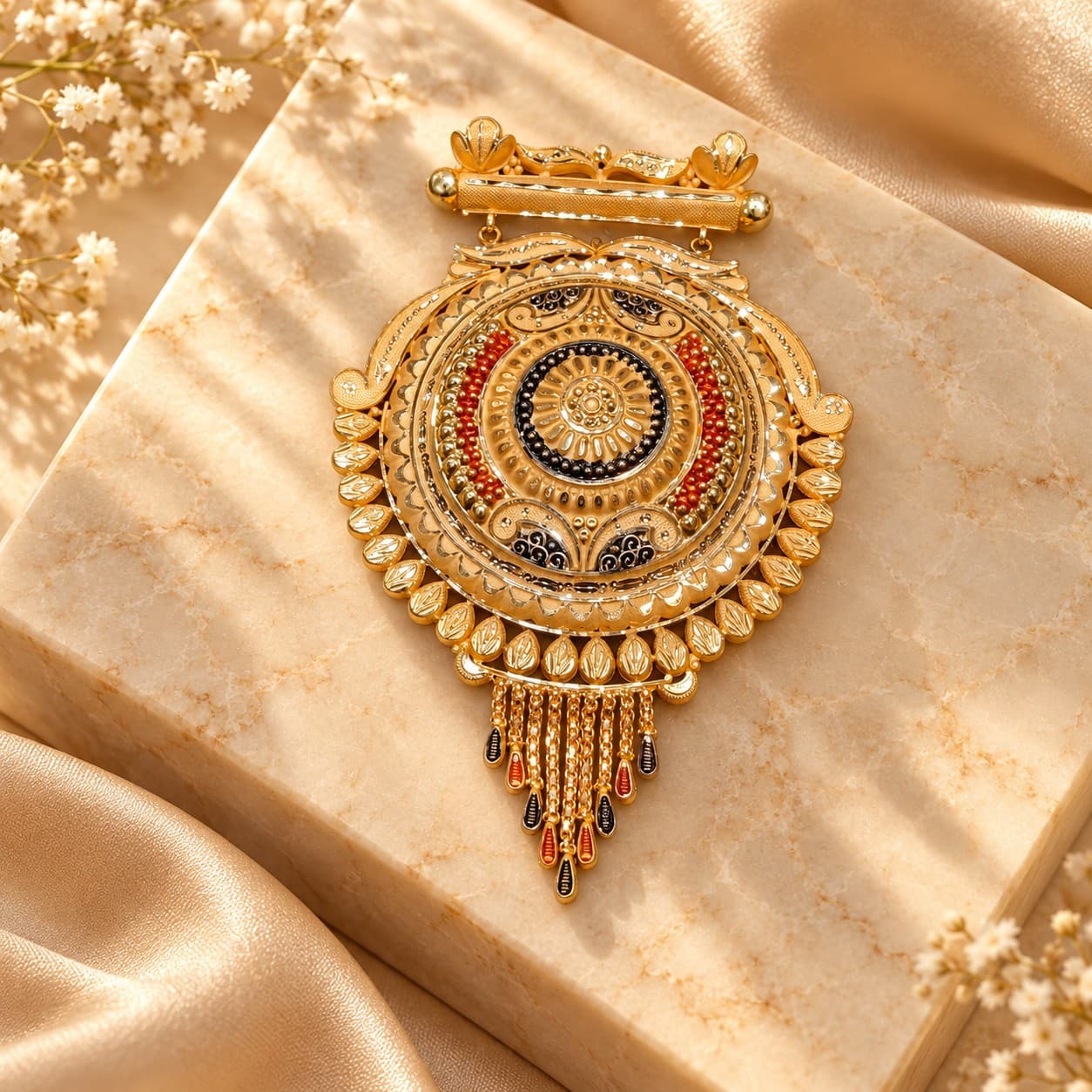 Traditional Gold Locket Pendant