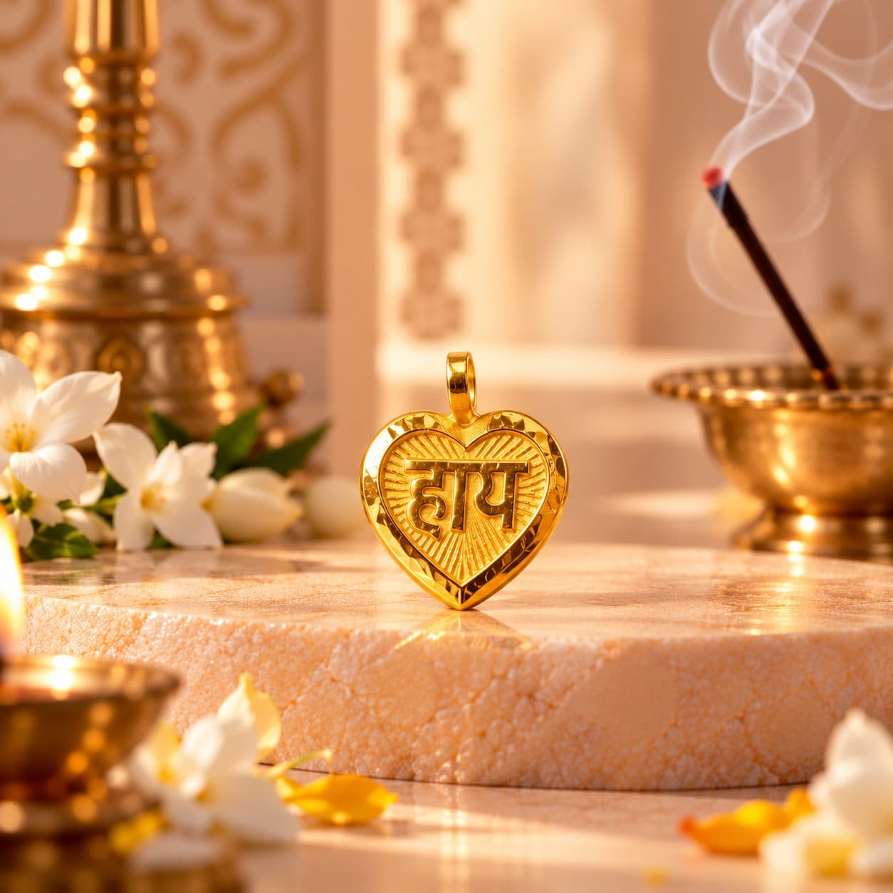 Traditional Gold Haay Heart-Shaped Locket