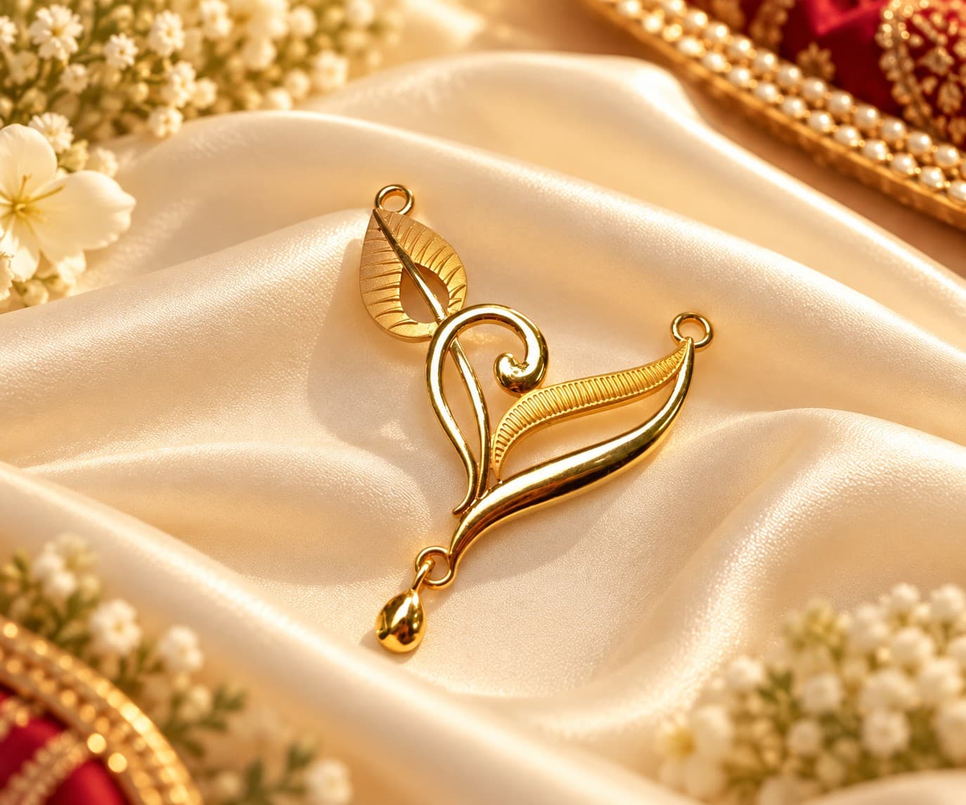 Elegant Gold Leaf Locket