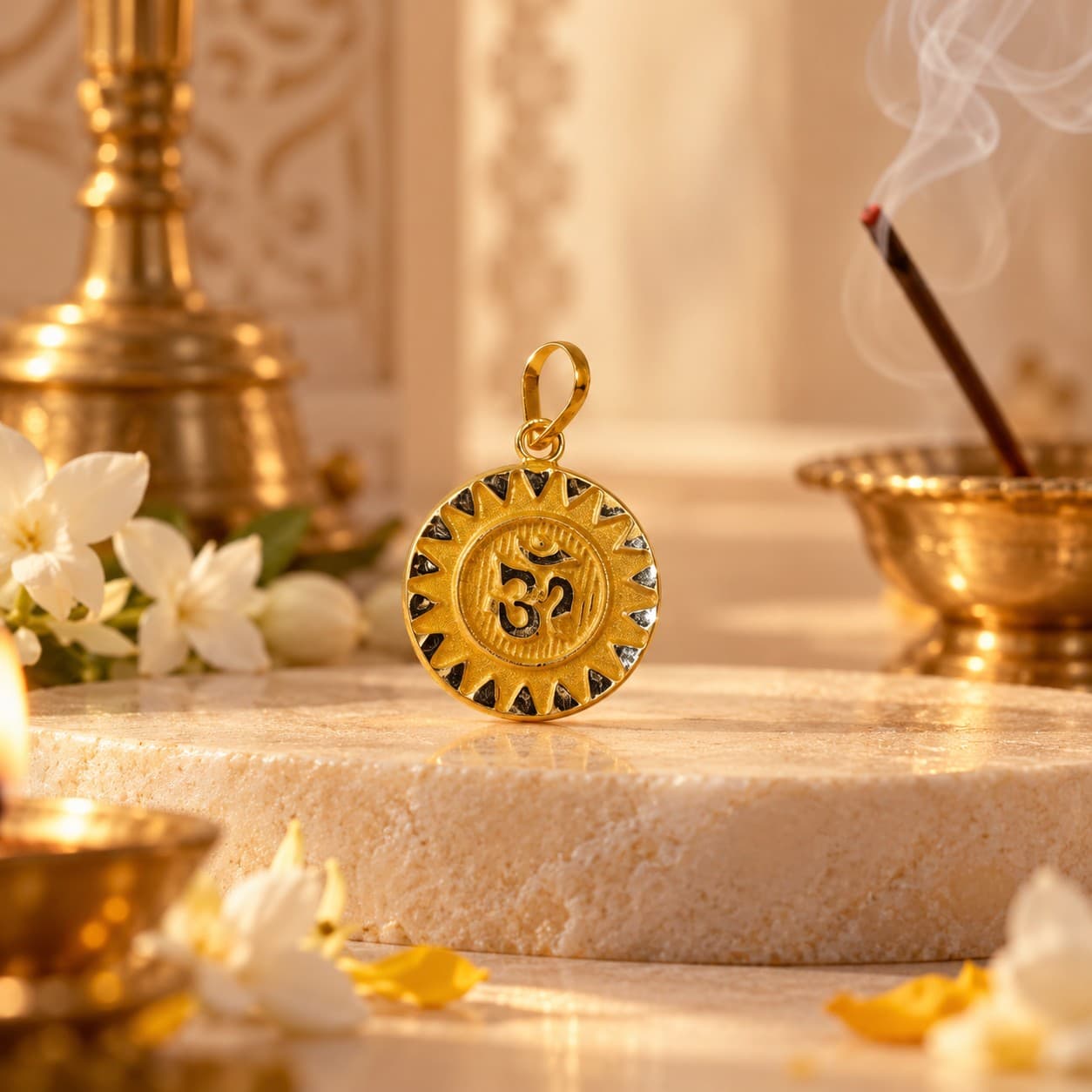 Om Gold Locket