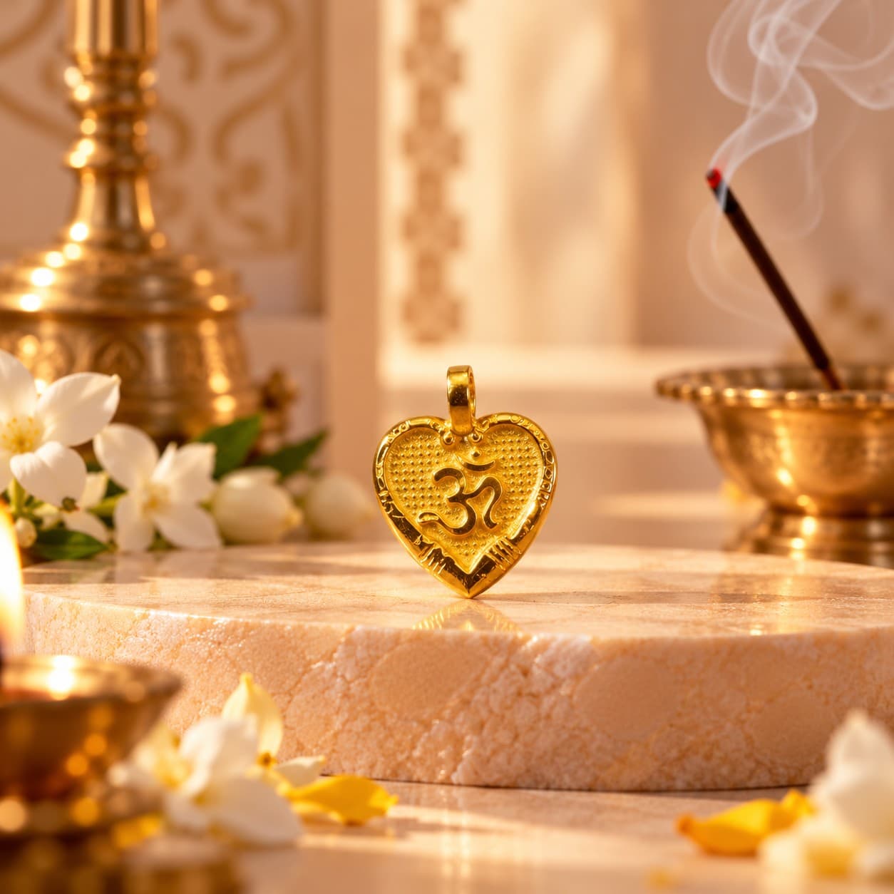 Heart Shaped Om Locket
