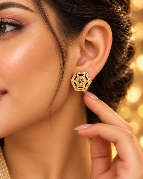 Hexagonal Gold Tops