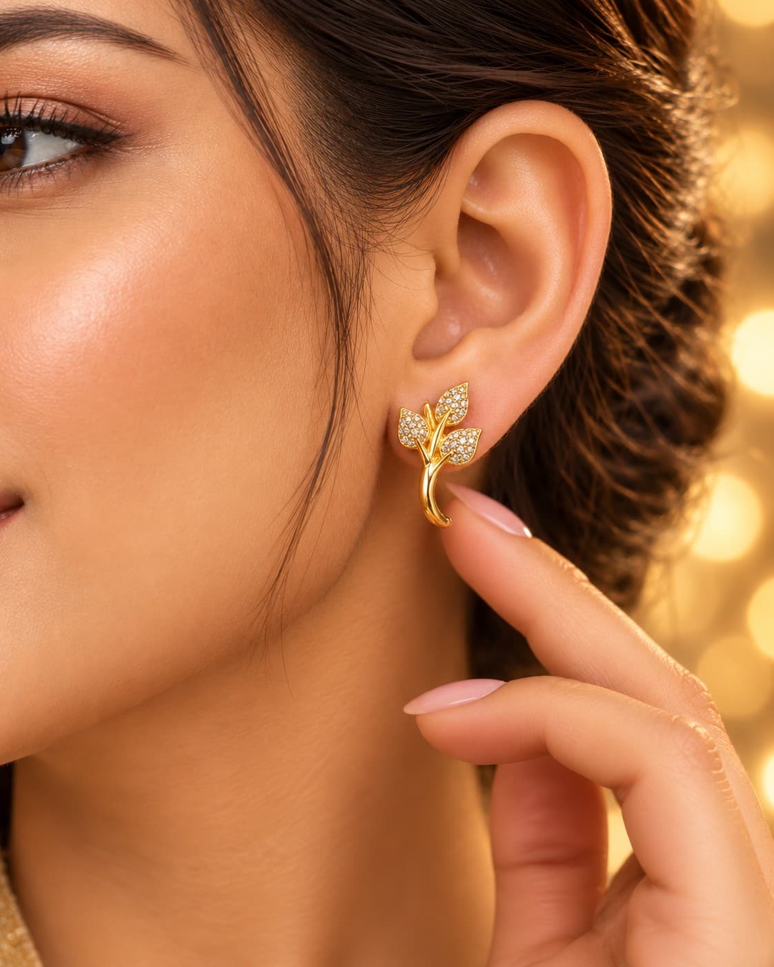 Gold Leaf Stem Design Tops