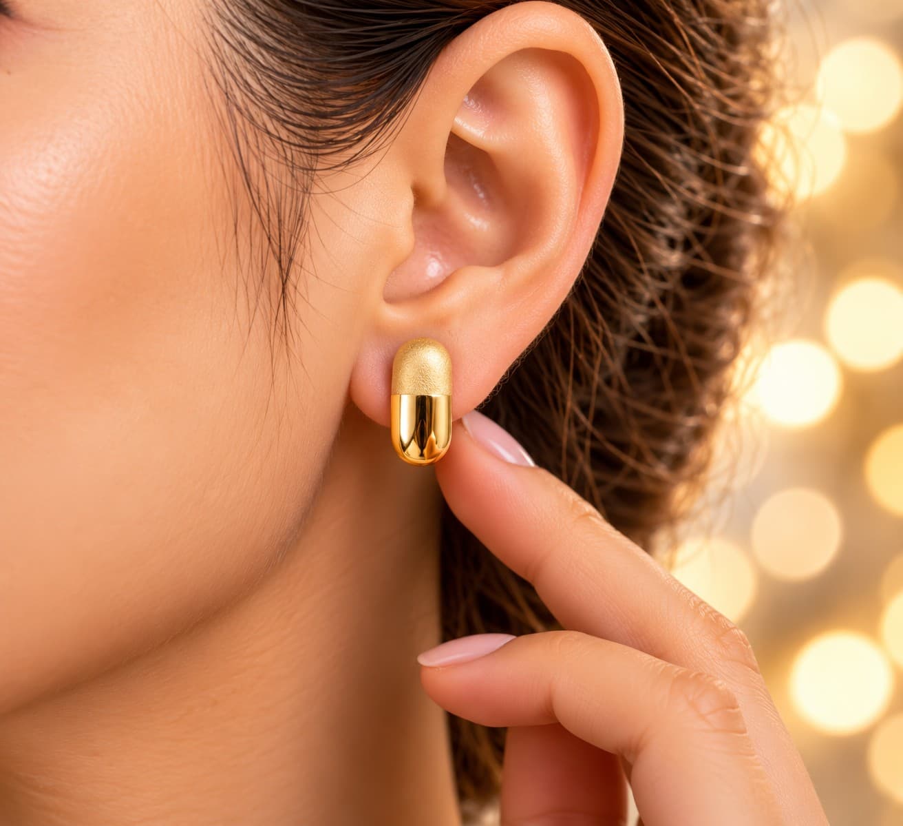 Dual-Finish Gold Capsule Tops