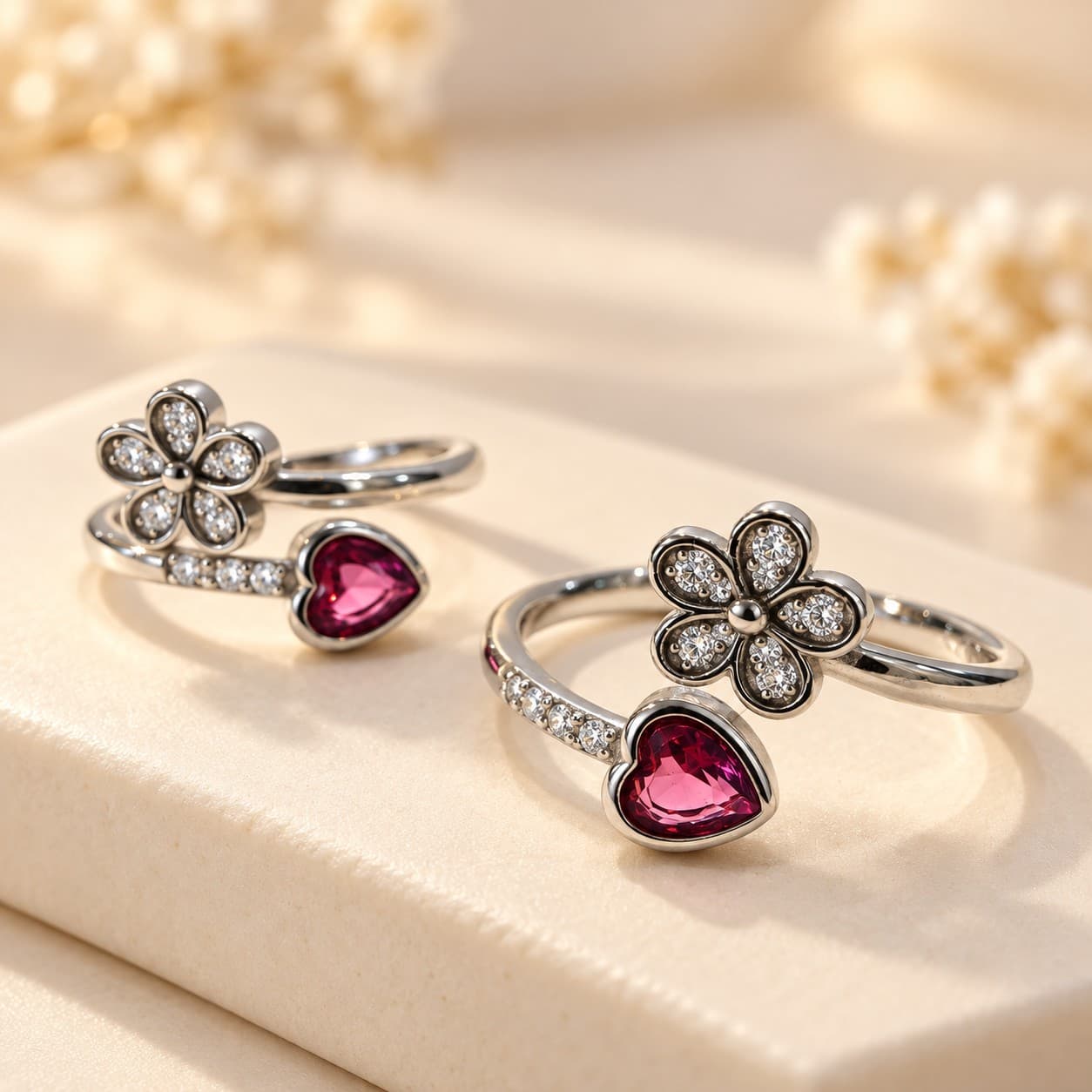 Floral Heart-Shaped Bicchiya