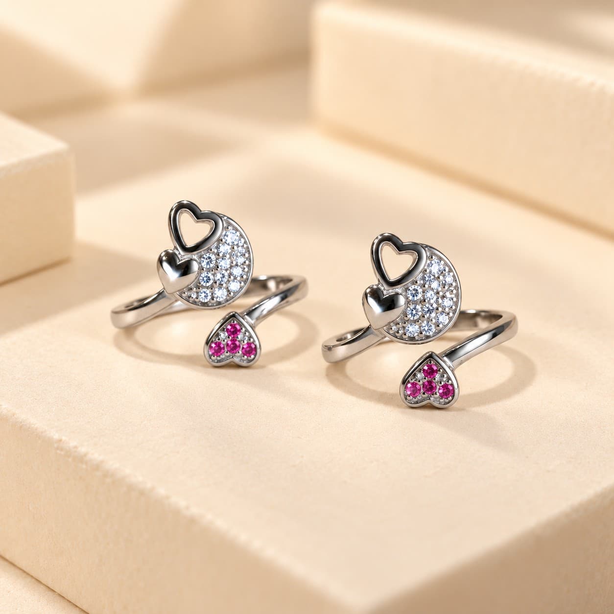 Heart-Shaped Silver Bicchiya