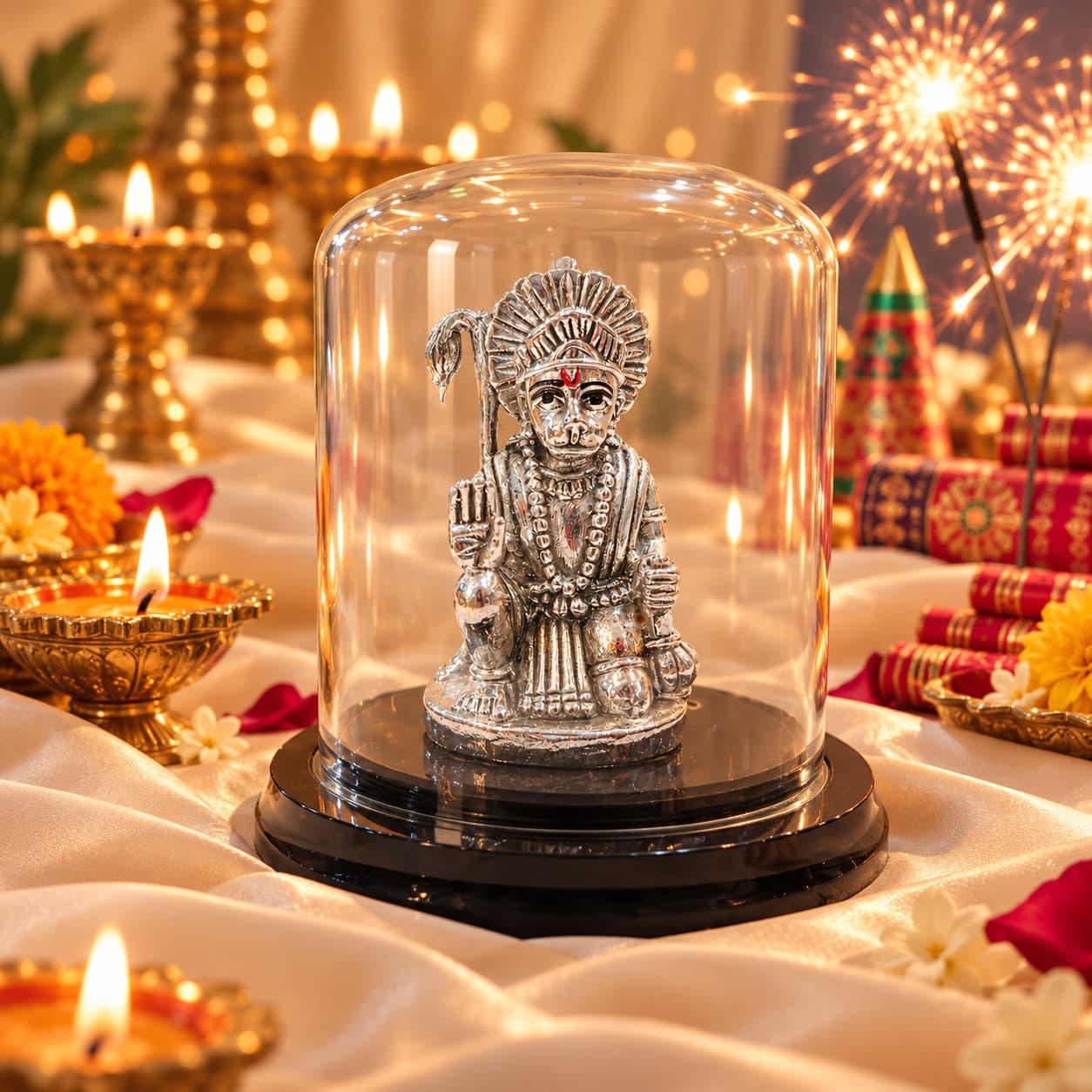 Silver Hanuman Murti