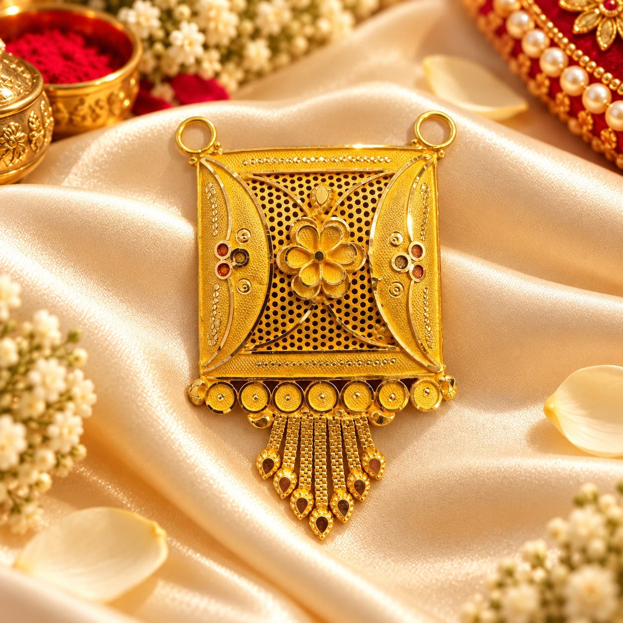 Intricate Gold Floral Locket